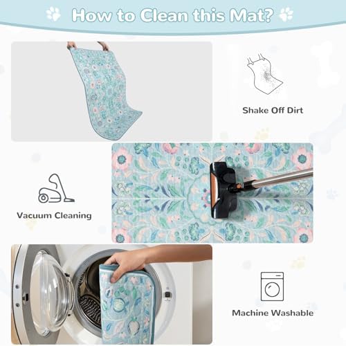 Lahome Botanical Washable Reusable Pee Pads for Dogs, 2 Pack, Blue, 36x36