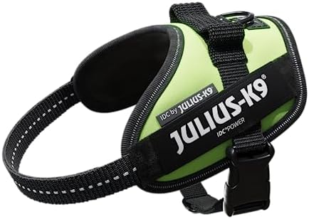 Julius-K9, 16IDC-NE-MM, IDC Powerharness, Dog Harness, Size: Mini-Mini, Neon Green