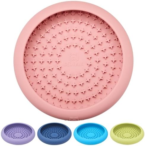 Dog Lick Bowl, Bestalk Anxiety Relief Slow Feeder Dog Lick Mat Treat Dispenser, Non-Slip Licking Bowl Enrichment Toys, BPA Free Silicone, Dishwasher Safe