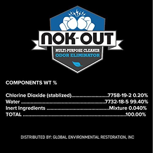 NOK OUT Odor Remover, Pet Deodorizer and Cleaning Spray, Made in the USA, 16 Fluid Ounce Spray, 6-Pack