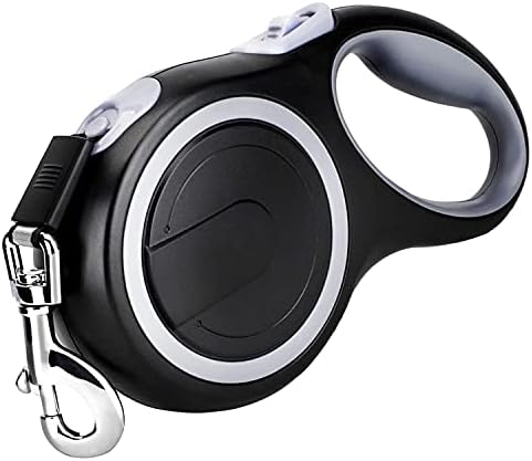 26Ft Retractable Dog Leash, Heavy Duty Great Leash for Dog up to 110 lbs, Anti-Slip Rubberized Handle, One-Handed Brake, Strong Nylon Tape, Tangle Free(Large Size).
