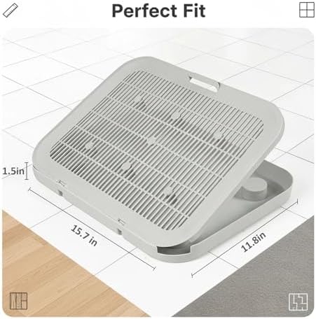 Flip Top Cat Litter Mat, Double Layer Trapping Pad