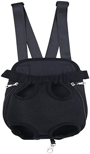 Front Cat Dog Backpack Travel Bag Sling Carrier Portable Outdoor Lightweight and Soft Comfortable Puppy Kitty Rabbit Double-Sided Pouch Shoulder Carry Tote Handbag Black S