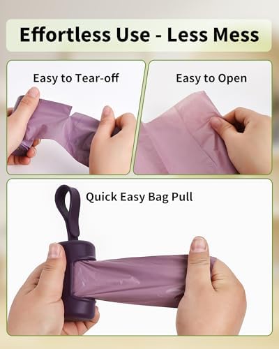 Funtin Dog Poop Bags, 60ct Extra Thick 1.8mil Unscented Waste Bag Rolls
