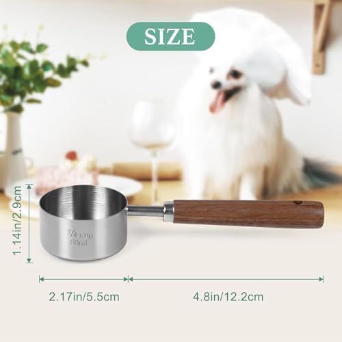 Pet Dog-Cat Airtight Food Storage-Container - 4.2Qt/4L jar with lid and 1/4Cup scoop | Holds 3–5 pounds of dry pet food | BPA-Free