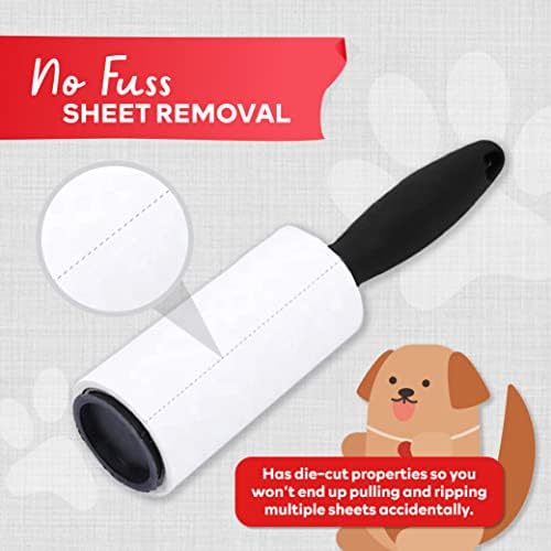 XFasten Lint Rollers for Pet Hair - Extra Sticky (900 Sheets/10 Refills/2 Upgrade Handles) Heavy Duty Portable Lint Remover Brush for Clothes, Dog Cat Furniture