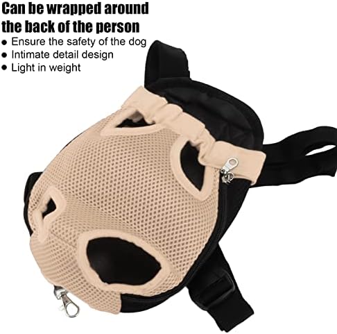 Pet Front Carrier Backpack, Pet Chest Backpack Elastic Opening for Motorcycle for Travel for Bike for Hiking (S)