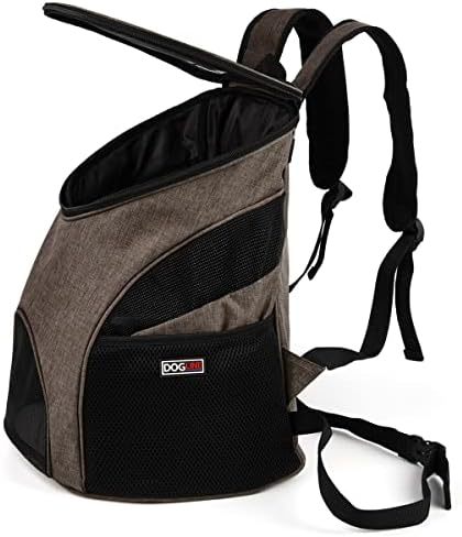 Dogline Front and Backpack for Dogs/Cats - Two Sizes - Airline Approved - Small, Beige