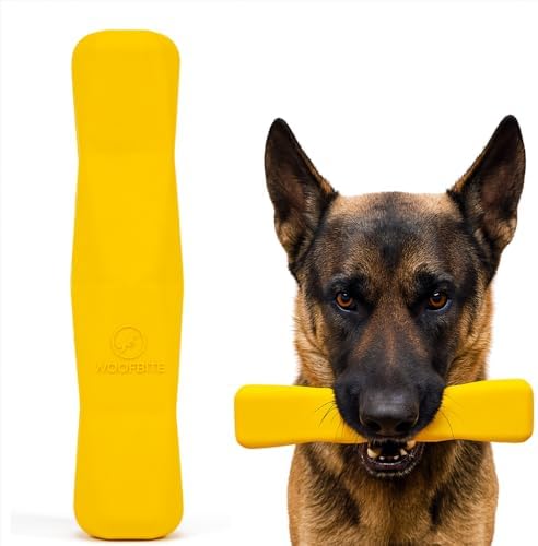 Indestructible Stick Dog Toy - Lifetime Replacement - Durable Chew Toy for Aggressive Chewers - Safe Non-Toxic Natural Rubber - Chew Tug & Fetch - Tough, Heavy Duty - Med/Large Breed, 8”x2”