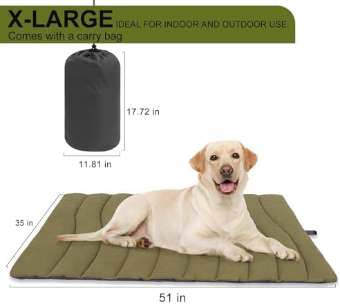BINGPET Outdoor Travel Dog Bed, Double-Sided Waterproof Mat with Carry Bag