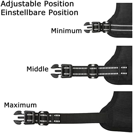 HEELE Dog Harness Dog Harness Small Dog No Pull Harness with Soft Handle Reflective Harness Adjustable, Black, S