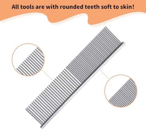 Slicker Brush for Long Haired Dogs, Wooden Ergonomic Handle
