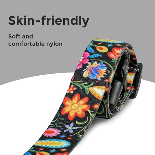 Kazazoo Dog Collar Cute and Soft Nylon Puppy Collar for Boy and Girl Dogs,Collar para Perros, Adjustable Dog Collars for Medium Dogs, Tropical-M