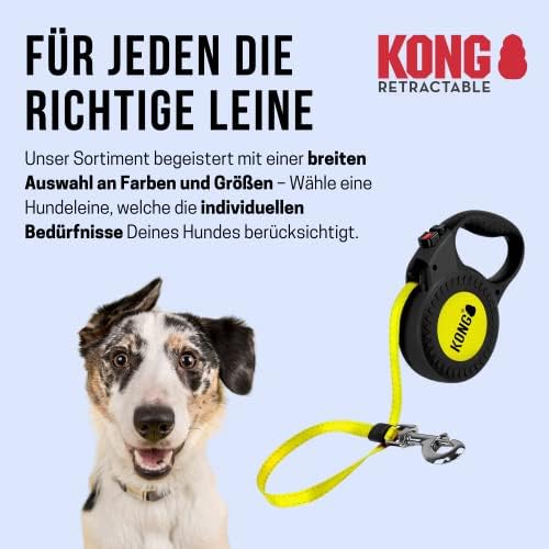Alcott Kong Retractable Reflect, Large, Black, 16' Long