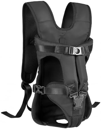 Dog Backpack Carrier, Legs-Out Front Carrier for Small Medium Dogs, Adjustable Breathable Front Carrier for Hiking, Cycling, Travel