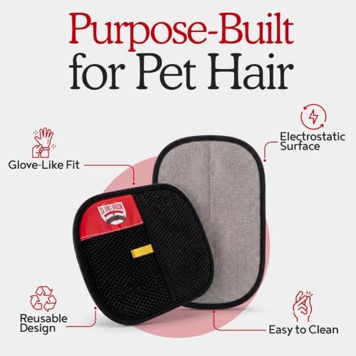 Da Vinci Pet Hair Removal Gloves, Reusable Electrostatic Mitt