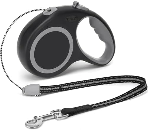 Retractable Dog Leash, 20 FT Dog Walking Leash for Small Medium Dogs up to 44 lbs, Heavy Duty No Tangle (Black)