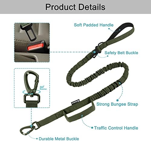 Tactical Dog Collar and Leash Set with Handle for Large Dogs