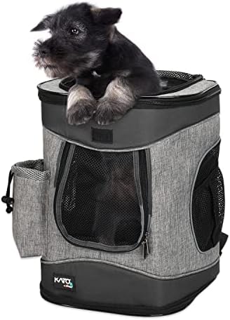Tirrinia Two-Sided Entry Pet Backpack Travel Carrier for Cats & Small Dogs, Airline-Approved, Padded Back Support, Ideal for Hiking, Walking, Cycling & Outdoor Adventures