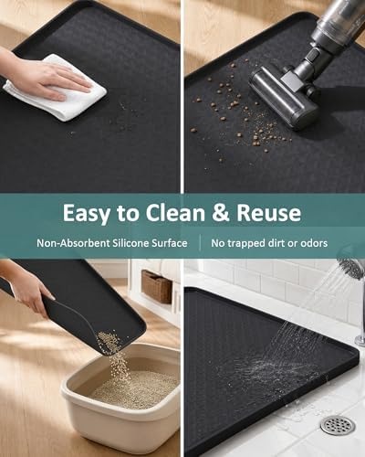 Extra Large Cat Litter Mat, Waterproof Litter Mat, 51.2 x 25.6 in