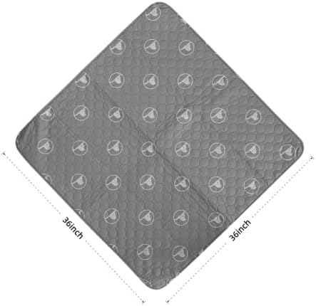 PJYuCien 2 Pack 36"x36" Reusable Playpen Training Pad for Puppies, Gray