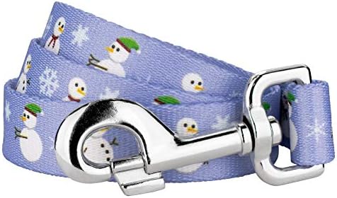 Country Brook Petz - Snowman Everyday Dog Leash - Christmas Collection Featuring Festive Designs (4 Foot, 1/2 Inch Wide)