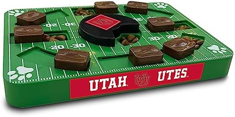 Pets First NCAA Utah Utes Puzzle Toy, Puzzle Treat Dog Toy, Interactive Dog Treat Toy, Dog Puzzle Feeding Slow Toy