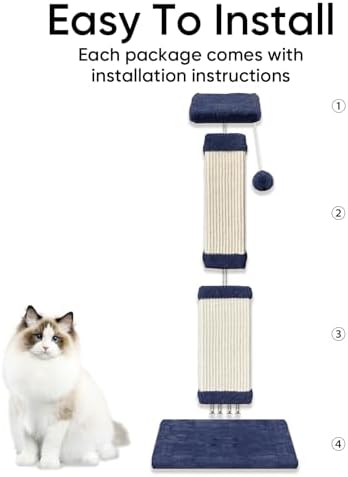 Cat Scratching Post for Indoor Cats, 32Inch Sisal Cat Scratcher