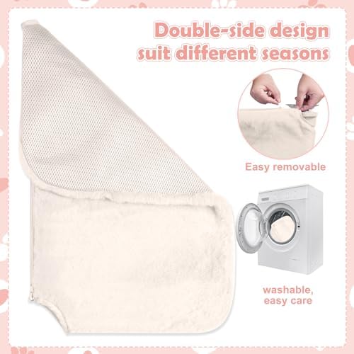 2 Pack Cat Window Perch,Cat Window Hammock Cordless Foldable Window Bed with 4 Large Strong Suction Cup,Reversible Cushion Cover,Metal Frame Easy to Adjust Window Seat Holds up to 40lbs(Beige