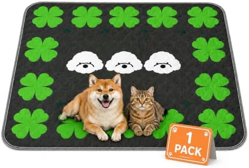 Washable Pee Pads for Dogs, Training Pads Puppy Pads Leak-Proof Reusable Pet Pad, Super Absorbent and Non-Slip Litter Cats Mat for Whelping, Playpen, Housebreaking, Green 72''x72''