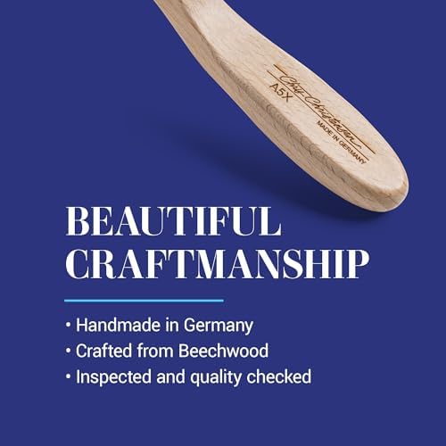 Chris Christensen Mark X Tiny Slicker Brush for Dogs, 12mm Pins, Groom Like a Pro, Handcrafted Lightweight Beechwood Ergonomic Handle, Stainless Steel Pins, A5X, XX-Small. Made in Germany.