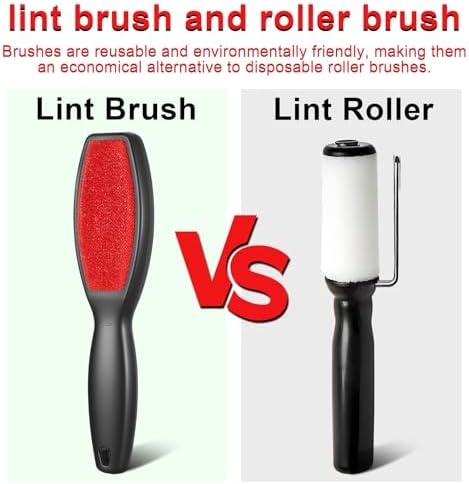 3 Pack Lint Brushes for Clothes, Double-Sided Lint Remover Brush, Reusable Pet Hair Remover, Sheet and Carpet Cleaning Brush for Clothes Sheet Carpet Furniture Fabric