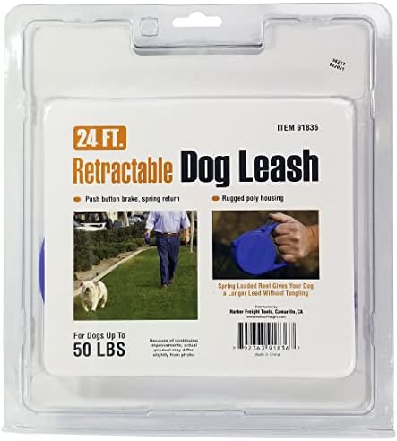 24 Foot Spring Loaded Retractable Reel Dog Leash