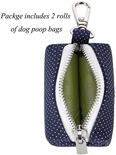 Lionet Paws Cute Dog Poop Bag Holder with Dog Poop Bag for Leash, Cotton Dog Bag Dispenser, Matching Dog Collar