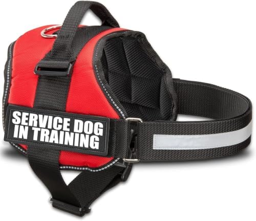 Industrial Puppy Service Dog in Training Vest Harness, XS 16.5-21.5 in Red