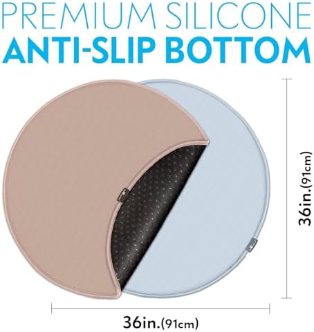 Paw Inspired Round Washable Pee Pads for Dogs, 36 Inch Size, 2 Pack