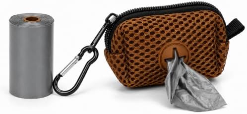 Flamingo Misha Poo Bag Dispenser - Brown | Stylish, Practical & Durable! - Includes Poop Bag