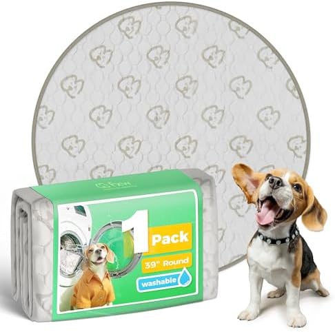 FXW Washable Pee Pads for Dogs, Super Absorbent, 39" Round, 1 Pack