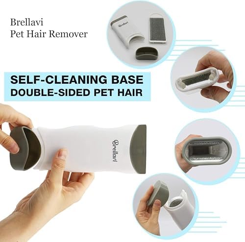 Pet Hair Remover: Reusable Dog Cat Lint Brush for Couch Furniture - 2 Pack