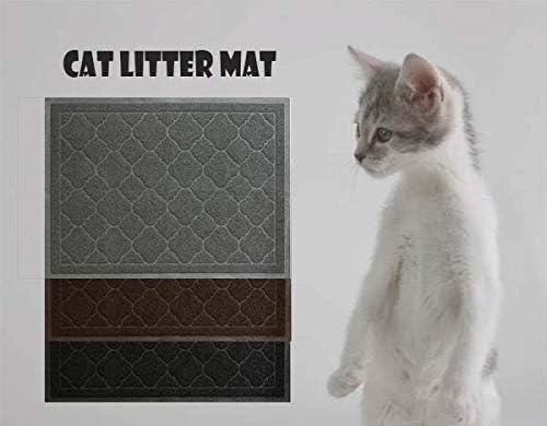 Cat Litter Mat Traps Litter from Litter Box XL Size 47"X36" Durable Trapping Rug, Non-Slip and Waterproof, Easy to Clean