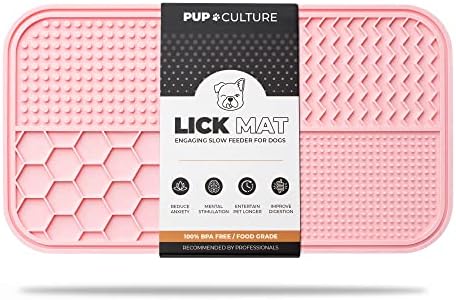 Pup Culture Dog Lick Mat for Dogs, Feeding Pad for Anxious Pets Plus 4 Different Puzzles for Mental Stimulation for Dogs - Supports Mental, Dental, and Digestive Health, Bite Resistant and Heavy Duty
