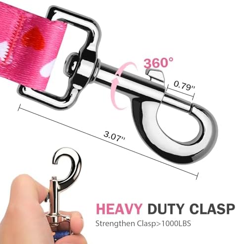 Hikiko 6FT Dog Leash Padded Double Handle with Designed Pattern