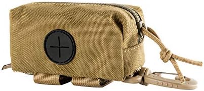 OneTigris Doggy Poop Bag Holder Zipper Dog Waste Bag Pouch Leash Attachment for Walking Training Running Hiking