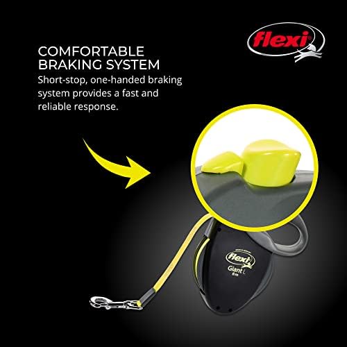 FLEXI® Giant Tape Retractable Dog Leash, Large, 26 ft - Black