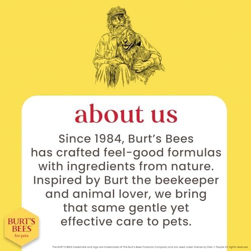 Burts Bees for Pets Oatmeal Dog Shampoo with Honey, 16 Fl Oz, 6-Pack | Soothing colloidal oat flour formula for itchy, sensitive dog skin, pH-balanced and sulfate-free for regular use