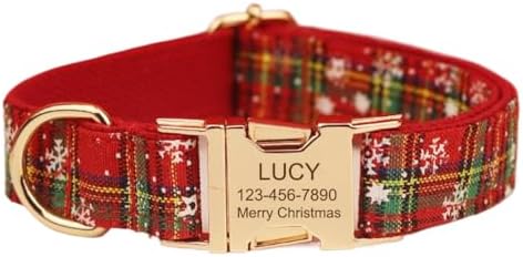Custom Dog Collar with Names and Phone Number Engraved, Puppy Tags Personalized for Small Medium Large Pets
