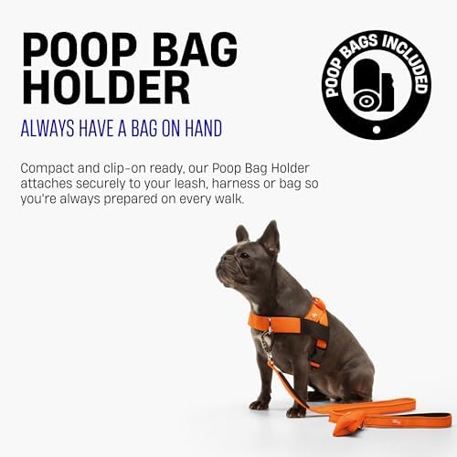 Dog Friendly Co. Poop Bag Holder for Leash, Doggie Waste Bag, Premium Brown