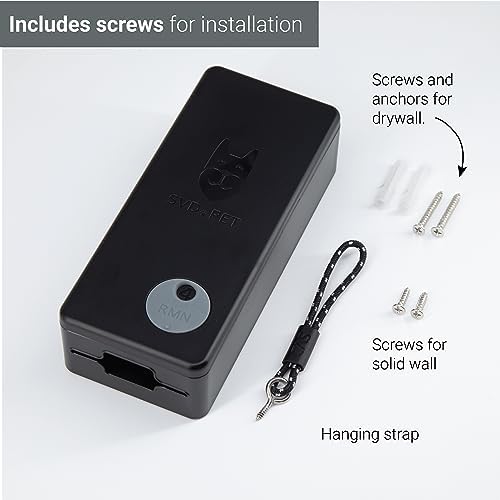 SVD.PET Dog Poop Bag Dispenser with 60 Bags (Black, Dispenser + Bags)