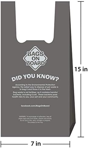 Bags on Board Dog Poop Bags with Easy Tie Handles, Drawer Pack, 200 Count