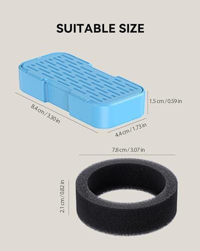Cat Water Fountain Filters Replacement: 6 Carbon Filters + 6 Sponge Filters - Pet fountain with filter for keeping water fresh and clean, for 2L Cat Fountain H3 GOOSTOO